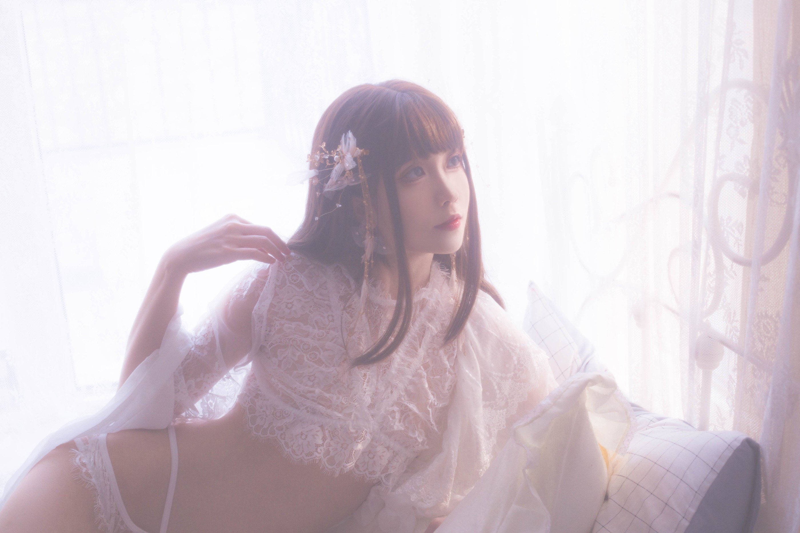 图片[1]-翎柒菜菜 – NO.009 白色流云[34P]-XikXak